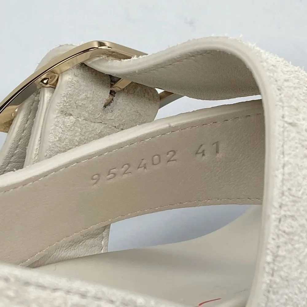 Loewe Ease heel suede sandal size 41 - Picture 11 of 15